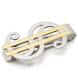 Two-Tone Brass Money Clip
