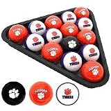 Clemson Tigers NCAA Licensed 16 Billiard Ball Set by Frenzy Sports