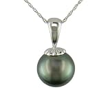14K Black Tahitian Cultured Pearl Pendant