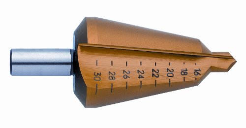 Exact 30718 Blechsch&auml;lbohrer 4-20mm HSS TIN beschichtet mit Laserskalierung und Kreuzanschliff