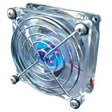 Crystal 80mm Fan w/ Blue LED's Thermal Control