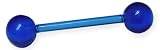 Blue Lucite Tounge Barbell #G64