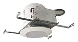 Cooper Lighting P401TSW One-Light 6-Inch Recessed Ceiling Light Fixture Kit with White Trim and Glass