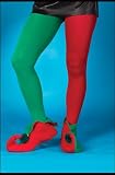Red and Green Elf Tights Adult