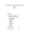 Reviews in Conservation