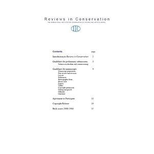 Reviews in Conservation by