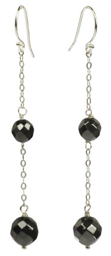 Sterling Silver Faceted Gemstone Long Drop Fishhook EarringsB0056G667O : image