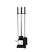 Top Fire 337122 Kaminbesteck 3-teilig schwarze Griffe