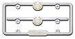 Cruiser Accessories 10200 Emblem Kit, Cadillac, Chrome/24 Karat Gold