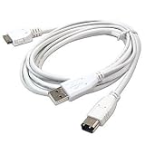 Apple iPod 3G, 4G, Mini, Photo and U2 USB / 1394 Firewire Data Y Cable
