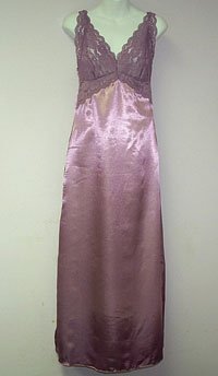 Contessa Di Roma Lilac Satin Long Gown