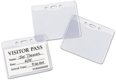 AVE74471 Heavy-Duty Badge Holders, Horizontal, 4w x 3h, Clear, 25/Pack