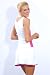 Wild Card: Anna Court Tennis Skirt: white w/ fushia trim