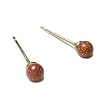 Goldstone Stud Earrings, 4mm