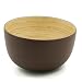Kitchen & Housewares : Hand Coiled Bamboo Small Bowl Chocolate