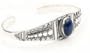Sterling Silver BLUE LAPIS Egyptian Style Cuff Bracelet