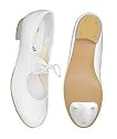 White PU Tap Shoes Low Heel