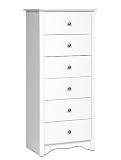 Prepac Monterey White 6-Drawer Lingerie Chest