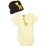 My Funky Little Monkey Short Sleeved Giraffe Bodysuit And Hat Set