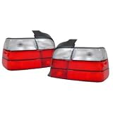 1992-1999 BMW E36 3 Series 4 Door Red Clear Tail Light by Depo