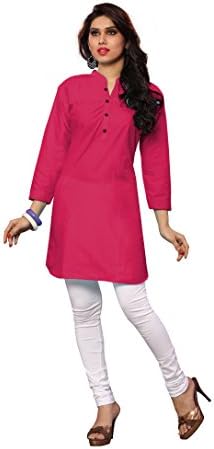Slocky Women's Fancy Plain Kurties X-Large Pink