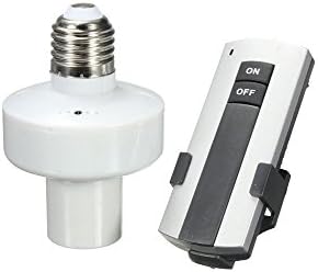 MAXSTIV Durable E27 Screw Wireless Remote Control Light Lamp Bulb Holder Cap Socket Switch &amp; ON/OFF Remote Controller Switch