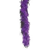 Feather Boa Purple with Black Tips Halloween Boa
