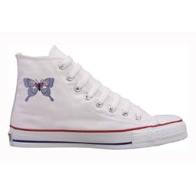 Chuck Taylor All Star Hi Top Custom with Purple Butterfly by Converse