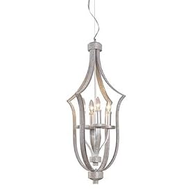 ELK Lighting 14028-4 Encasement 4 Light Single Tier Chandelier in Silver by Elk