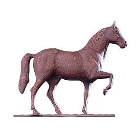 46 Horse Weathervane Verdigris by A Bird's Home