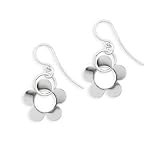 .925 Silver Flower Dangle Earrings