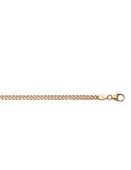 14KT Pink Curb 3.4mm Bracelets Length = 8