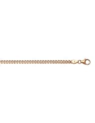 14KT Pink Curb 3.4mm Bracelets Length = 7.25