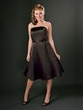 Black Short Satin Bridesmaid Dress