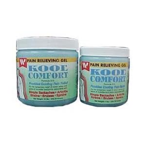 Kool Comfort Pain Relieving Gel an External Pain Relieving Coolant Gel for the Temporary Relief of Minor Aches and Pains of Joints and Muscles Associated with Arthritis, Backache, Bruises, Bursitis, Leg Cramps Muscle Spasms, Strains, Sprains and Sports Injuries - Total of 24oz #3152 by 