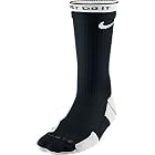 NIKE Elite 2 Layer Basketball Crew (Large, Black/White//White)