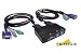 LinXcel PS-121G-B 2-Port PS2 KVM Switch with cables