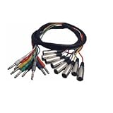 HOSA TIP-RING-SLEEVE TO XLR (M), 2m (6.6 ft.) x 8