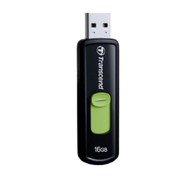 Transcend JetFlash 500 16GB USB 2.0 Pen Drive(Black /Green)