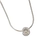 14kt White Gold Designer Style Diamond Solitaire Necklace
