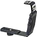 Adorama Heavy Duty L-bracket with 2 Standard Flash Shoe Mounts