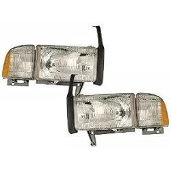 Dodge Ram Headlights OE Style W/O Sport Replacement Headlamps Driver/Passenger Pair New