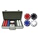 300 Piece Poker Chip Set 11.5g Clay Composite in Lockable Silver Case with Dealer But...