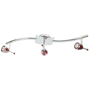 Eurofase 12400-010 MIR 3-Light Track, Chrome Cherry Red