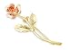 9 Carat Two Colour Gold Rose Brooch