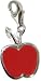 Chrysalis Sterling Silver Ladies Apple Charm Red Enamel