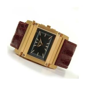 Triumph Men's 360-Reversible Stainless Steel Leather Strap Watch