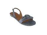 CHIE MIHARA Heya Sandals w/Rose in Grey