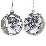 Earth Spirit Earrings - Fairy & Moon - Earth Spirit Earrings - Fairy & Moon