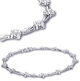 14kt White Gold And Diamond Flower Bracelet